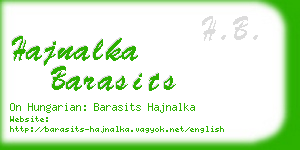 hajnalka barasits business card